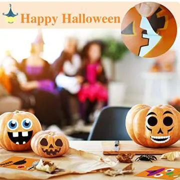 Happy Storm Kids Pumpkin Stickers - 24 Sheets for Halloween Fun