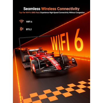 Gaming Laptop, Laptop with AMD Ryzen 7 5825U (8C/16T, Up to 4.5GHz), 16GB RAM 512GB NVMe SSD Laptop Computer, Radeon RX Vega 8 Graphics, 16.1-inch FHD Display, WiFi 6, 53Wh Battery, Backlit KB