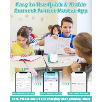 Vixic M960 Bluetooth Label Maker Portable Rechargeable Printer