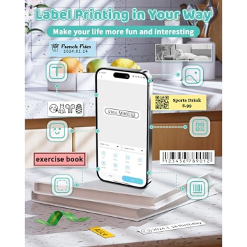 Vixic M960 Bluetooth Label Maker Portable Rechargeable Printer