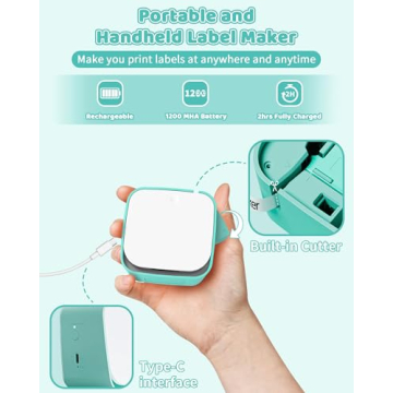 Vixic M960 Bluetooth Label Maker Portable Rechargeable Printer