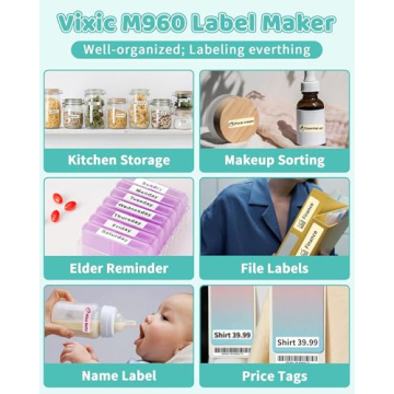 Vixic M960 Bluetooth Label Maker Portable Rechargeable Printer