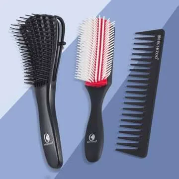 BRUSHZOO Ultimate Hair Brush Set for Curls and All Types