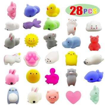 28 Valentine’s Day Gift Cards with Cute Kawaii Mochi Squishies