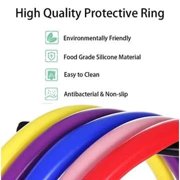 Broutery Wheelchair Push Rim Covers, 24inch Non-Slip Grips, 1 Pair Silicone Hand Cover, Rear Wheel Grips Accessories, Pink