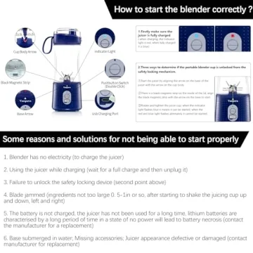 Vaeqozva Portable Blender for Smoothies on the Go