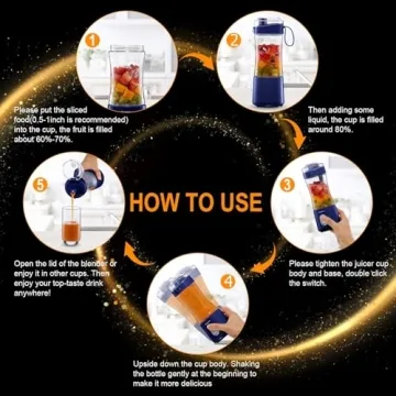 Vaeqozva Portable Blender for Smoothies on the Go