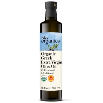 Sky Organics Organic Extra Virgin Olive Oil - Pure, Cold Pressed Culinary Excellence