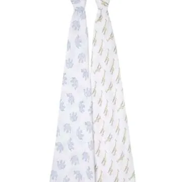 aden + anais Essentials Muslin Swaddle Blankets, Newborn Receiving Blanket for Swaddling, 100% Cotto...