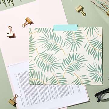 Best Paper Greetings 12 Pack Boho-Themed Decorative File Folders, Cute Office Supplies for Women, Le...