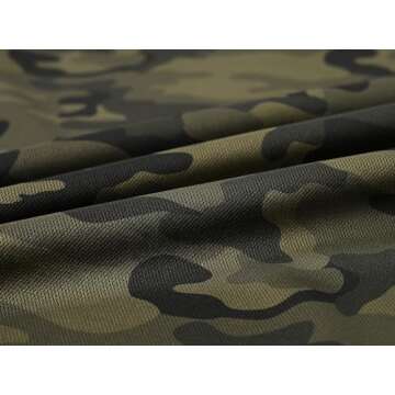 MoFiz Mens Polo Shirts Quick-Dry Cool Short Sleeve Athletic Casual Tennis Golf Shirt for Men (Green-Green Camo,X-Large)