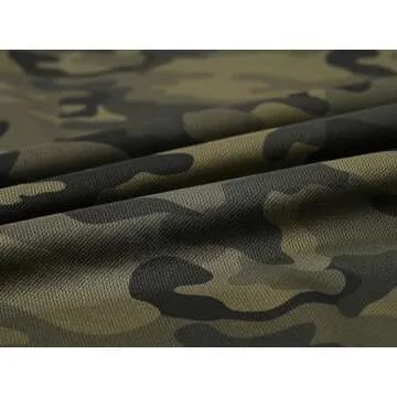 MoFiz Mens Polo Shirts Quick-Dry Cool Short Sleeve Athletic Casual Tennis Golf Shirt for Men (Green-Green Camo,X-Large)