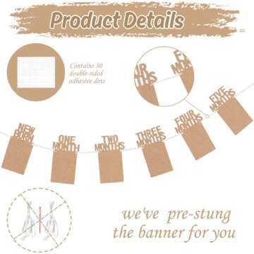 Whaline's 1st Birthday Banner - Celebrate Baby's Milestones