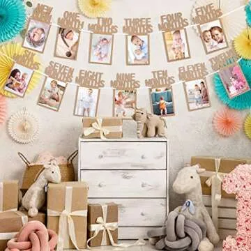 Whaline's 1st Birthday Banner - Celebrate Baby's Milestones