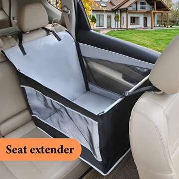 Dog Car Seat Medium Sized Dog, Car Seat for Dogs, Seat Extender with Waterproof Materials & Breathab...