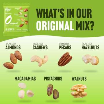 Daily Gourmet Nuts - Unsalted Mixed Nuts Snack Packs/Individually Wrapped Snacks/Nut Snacks/No Peanuts/Healthy Trail Mix Individual Packs/Deluxe Assorted Snacks