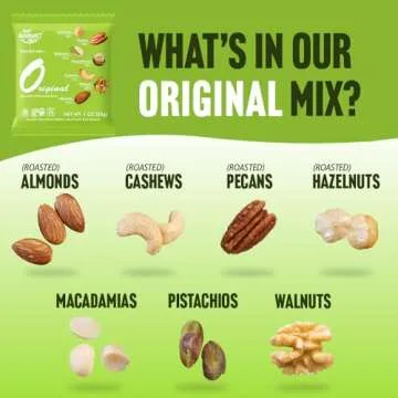 Daily Gourmet Nuts - Unsalted Premium Mixed Nuts Snack Packs with Variety