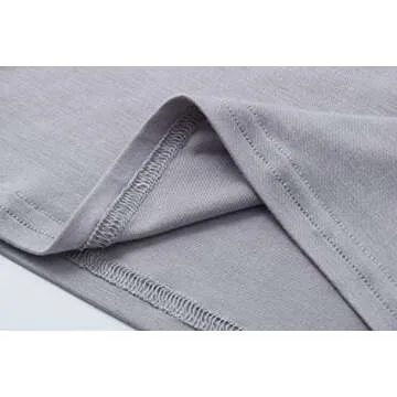 OThread & Co. Women's Short Sleeve T-Shirt Scoop Neck Basic Layer Stretchy Shirts (Small, Light Grey)