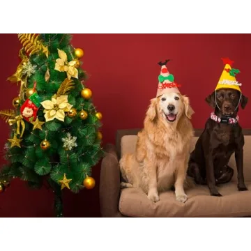 DOGWONG Christmas Cotton Dog Collar for All Dogs