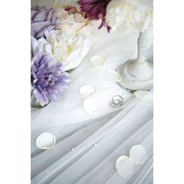 Floroom 500pcs Ivory Rose Petals for Wedding, Event and Party Decoration