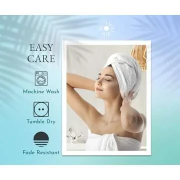 California Design Den Luxury 100% Cotton Towels - 6 Piece Towel Set, Extra Soft & Fluffy, Quick Dry Towel & Highly Absorbent, Hotel Bath Towel Set - 2 Bath Towels, 2 Hand Towels & 2 Washcloths (White)