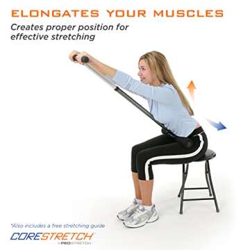 ProStretch CoreStretch, Adjustable Upper and Lower Back Stretcher, Physical Therapy Tool for Back Pa...