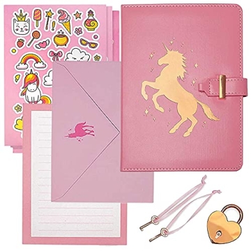 Pink Unicorn Diary for Girls - Cute Journal for Writing & Drawing - Composition Notebook for Girls -...