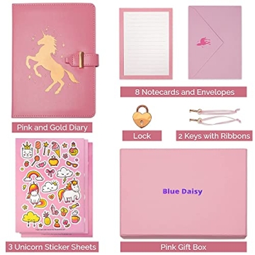 Pink Unicorn Diary - Cute Journal for Girls Gifts
