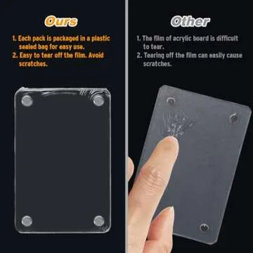 SUNEZLGO 15 Pack- Acrylic Fridge Magnetic Frame, Acrylic Photo Picture Frames,Double Sided Photo Refrigerator Magnet Picture Frame for Fujifilm Instax Mini,Clear Picture Display Frame,2.36 x 3.54 Inch