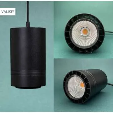 VALIKIY Hanging Grow Light 40W Large, Full Spectrum Warm White Color, with Timer, Plug-in Pendant Grow Lights with 15FT Fabric Power Cord, Decorative Light for Indoor Plants, Flowers