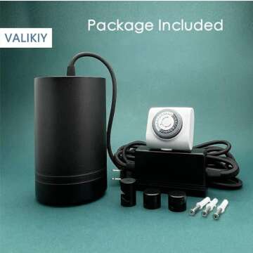 VALIKIY Hanging Grow Light 40W Large, Full Spectrum Warm White Color, with Timer, Plug-in Pendant Grow Lights with 15FT Fabric Power Cord, Decorative Light for Indoor Plants, Flowers