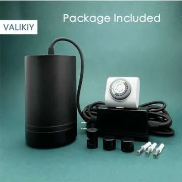 VALIKIY Hanging Grow Light 40W Large, Full Spectrum Warm White Color, with Timer, Plug-in Pendant Grow Lights with 15FT Fabric Power Cord, Decorative Light for Indoor Plants, Flowers