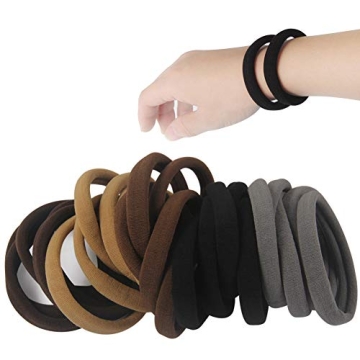 Durable 20 PCS Large Hair Ties for Thick Hair