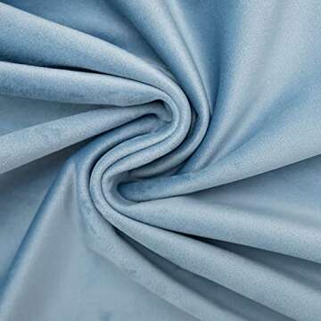 QUAFOO Light Blue Couch Velvet Throw Pillow Covers 22x22 inch Set of 2 with Zipper Decorative Luxury Soft Solid Rectangle Cushion Covers Case for Sofa Bed Living Room Car