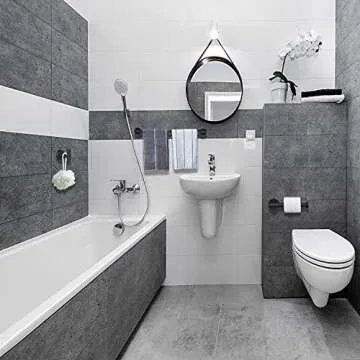 Stylish Matte Black Bathroom Hardware Set - Rust Free