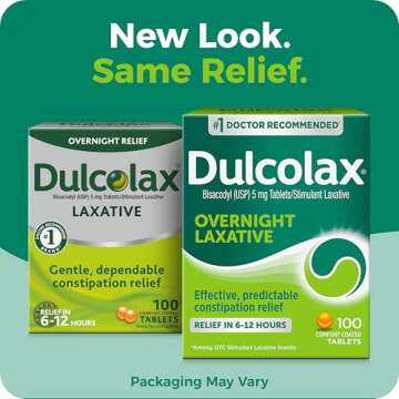 Dulcolax Stimulant Laxative Tablets, Predictable & Effective Constipation Relief, Relieves Straining...