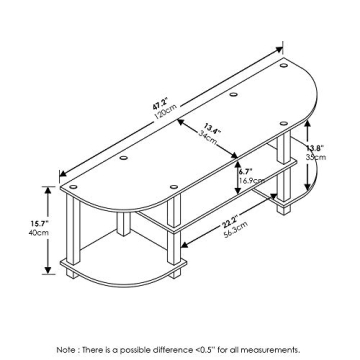 Furinno Turn-S-Tube Wide TV Center for Quality Entertainment