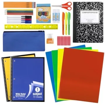 Comprehensive 45 Piece School Supply Kit for K-12 Students