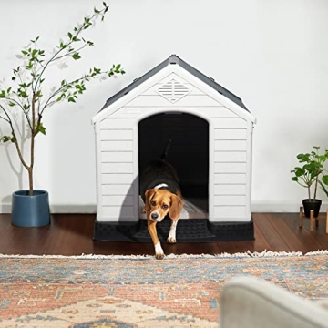 LEMBERI Waterproof Plastic Dog House for All Sizes
