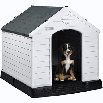 LEMBERI Waterproof Plastic Dog House for All Sizes