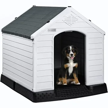 LEMBERI Waterproof Plastic Dog House for All Sizes