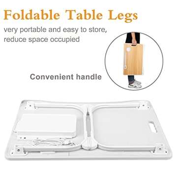 Tiovo Laptop Bed Desk with USB Ports - Modern & Portable