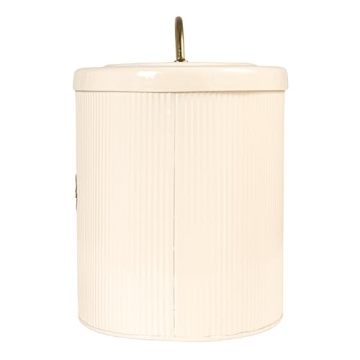 Creative Co-Op Oval Metal Lid Bread Box for Kitchen Style