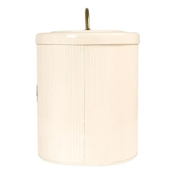 Creative Co-Op Oval Metal Lid Bread Box for Kitchen Style