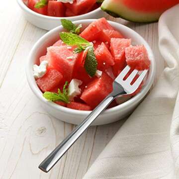 Doryh Stainless Steel Tasting Appetizer Forks, 6.1 Inches, 12 Pieces