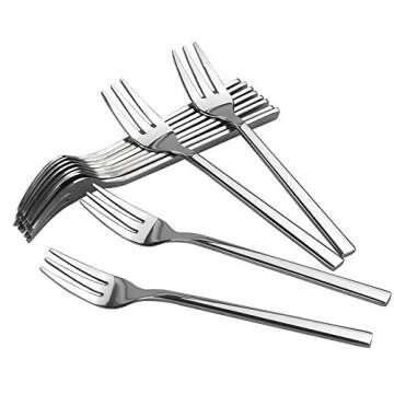 Doryh Stainless Steel Tasting Appetizer Forks, 6.1 Inches, 12 Pieces