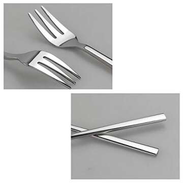 Doryh Stainless Steel Tasting Appetizer Forks, 6.1 Inches, 12 Pieces