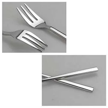 Doryh Stainless Steel Tasting Appetizer Forks, 6.1 Inches, 12 Pieces
