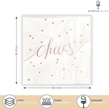 White And Gold Napkins Disposable Bar Napkins Wedding Cocktail Napkins Bachelorette Napkins Engageme...