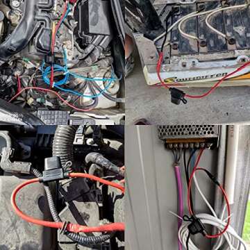 10 Gauge Fuse Holder - 10 AWG Inline Fuse Holder with 40 AMP ATC Blade Fuses (4pack)